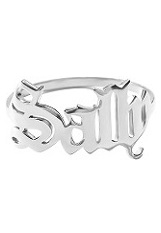 outstanding one name plate silver baby ring
